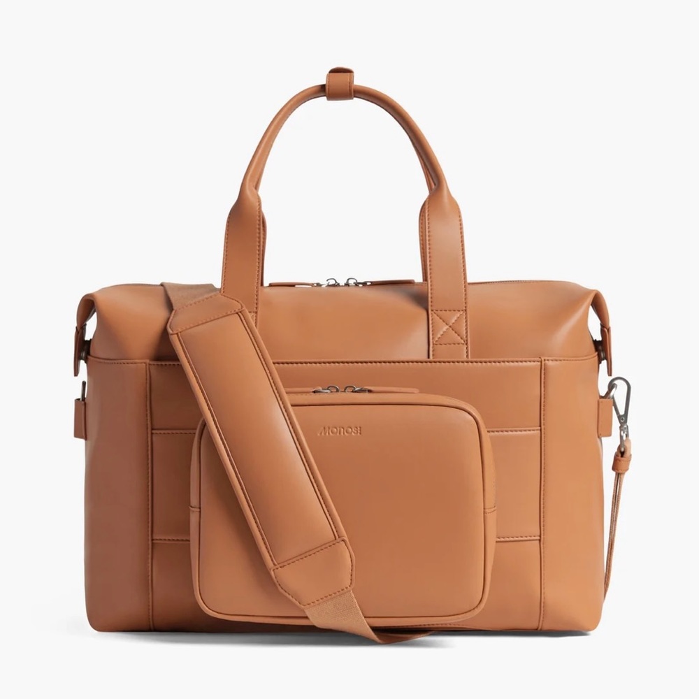 Monos Metro Vegan Leather Duffel Bag.